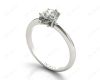 Marquise Cut Diamond Engagement Ring with Claw set centre stone in 18K White