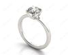 Princess Cut Diamond Engagement Ring with 4 Claw set centre stone in Platinum