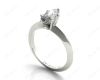 Marquise cut diamond classic engagement ring in six claw setting in Platinum