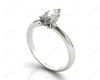 Marquise Cut Classic Six Claw Diamond Engagement Solitaire Ring in Platinum