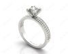 Princess Cut Diamond Engagement Ring with Split Claw Prong set centre stone in Platinum