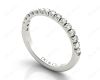 Diamond Wedding Band with Pave Setting Stones in 18K White