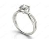 Round Cut Diamond Solitaire Ring claw set in Platinum