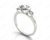 Round Cut Classic Trilogy Tension Set Diamond Ring in Platinum