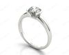 Round Cut Bezel Set Diamond Ring on a Plain Band in Platinum