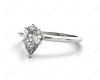 Marquise Cut Diamond Engagement Ring with Claw set centre stone in 18K White