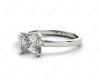 Princess Cut Classic Diamond Engagement Ring Four Caw Setting In Platinum