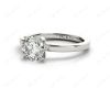 Princess Cut Diamond Engagement Ring with 4 Claw set centre stone in Platinum