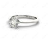 Round Cut Classic Six Claw Diamond Engagement Solitaire Ring in Platinum