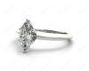 Marquise cut diamond classic engagement ring in six claw setting in 18K White