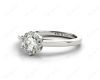Round Cut Classic Six Claws Diamond Solitaire Ring in 18K White