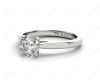 Round Brilliant Cut Solitaire Four Claws Diamond Ring in 18K White