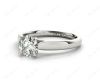Round Cut Solitaire Four Claws Diamond Engagement Ring in Platinum