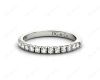 Diamond Wedding Band with Pave Setting Stones in Platinum