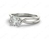 Round Cut Diamond Solitaire Ring claw set in Platinum