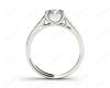 Round Cut 4 Claw Side Stone Engagement Ring with Channel Set Side Stones in Platinum