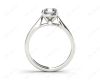 Asscher Cut Solitaire Diamond Engagement Ring with 4 Claw set centre stone in 18K White