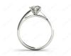 Pear Cut Solitaire Diamond Engagement Ring in six claw setting in 18K White