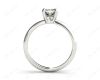 Cushion Cut Classic Four Claw Diamond Solitaire Ring in Platinum