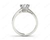 Vintage Style Round Cut Diamond Ring With Six Claws Set Centre Stone. in 18K White