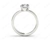 Princess Cut Diamond Engagement Ring with 4 Claw set centre stone in Platinum