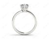 Round Cut Diamond Engagement Ring with Claw set centre stone in Platinum