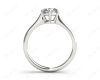 Round Cut Classic Six Claws Diamond Solitaire Ring in 18K White Gold