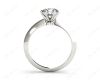 Round Cut Classic Six Claw Diamond Engagement Solitaire Ring in Platinum