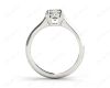 Cushion Cut Classic Four Claws Diamond Solitaire Ring in 18K White