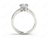 Round Cut Classic Six Claws Diamond Solitaire Ring in Platinum
