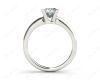 Princess Cut Classic Four Claws Diamond Solitaire Ring in 18K White
