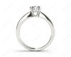 Unique Round Cut Classic Four Claws Diamond Solitaire Engagement Ring in 18K White
