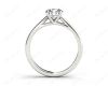 Round Brilliant Cut Solitaire Four Claws Diamond Ring in 18K White
