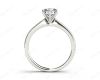 Round Cut Six Claw Set Diamond Ring with Round cut Diamonds  in 18K White