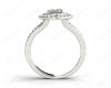 Oval Cut Double Halo Diamond Engagement ring with claw set centre stone in Platinum