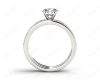 Round cut diamond wedding set rings with four claws setting in Platinum