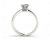 Pear Cut Diamond Engagement ring with six claws centre stone in 18K White