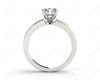 Round Cut 4 Claw Split Shank Engagement Ring with Grain Set Side Stones in Platinum