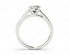 Princess Cut Diamond Engagement Ring with Claw set centre stone in 18K White