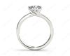 Round Cut Four Claws Prong set Twist Diamond Ring in Platinum