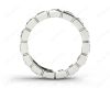 Princess Cut Bezel Set Diamond Eternity Wedding Ring in Platinum