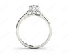 Round Cut Diamond Engagement Claw Set Solitaire Ring in Platinum