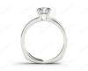 Solitaire Split Band Round Cut Four Claw Diamond Ring. in 18K White