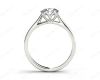 Round Cut Diamond Six Claw Solitaire Ring in 18K White