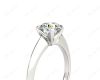 Round Cut Solitaire Diamond Engagement Ring with Four Prong set centre stone and a Knife Edge Band in Platinum