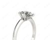 Marquise Cut Diamond Engagement Ring with Claw set centre stone in 18K White