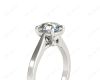 Asscher Cut Solitaire Diamond Engagement Ring with 4 Claw set centre stone in 18K White