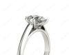 Pear Cut Solitaire Diamond Engagement Ring in six claw setting in 18K White