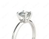 Cushion Cut Classic Four Claw Diamond Solitaire Ring in Platinum