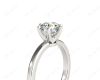 Round Cut Diamond Engagement Ring with Claw set centre stone in Platinum